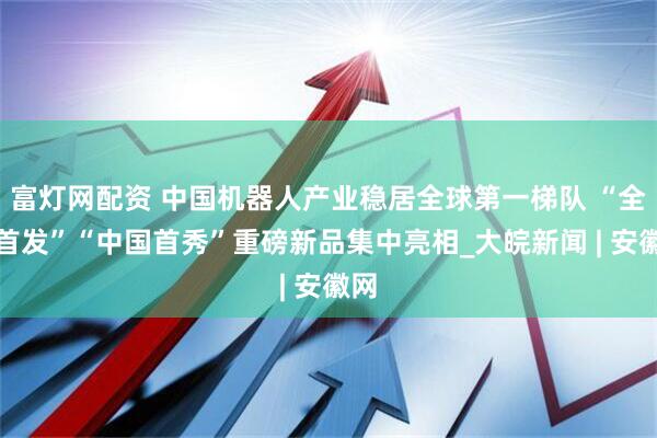 富灯网配资 中国机器人产业稳居全球第一梯队 “全球首发”“中国首秀”重磅新品集中亮相_大皖新闻 | 安徽网