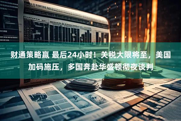 财通策略嬴 最后24小时！关税大限将至，美国加码施压，多国奔赴华盛顿彻夜谈判